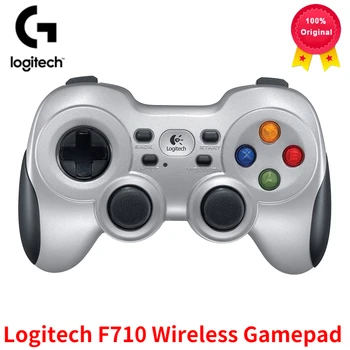 Безжична Logitech геймпад F710 | С две вибродвигателями, поддерживающими игри с вибрационни обратна връзка | Безжичен 2.4 Ghz